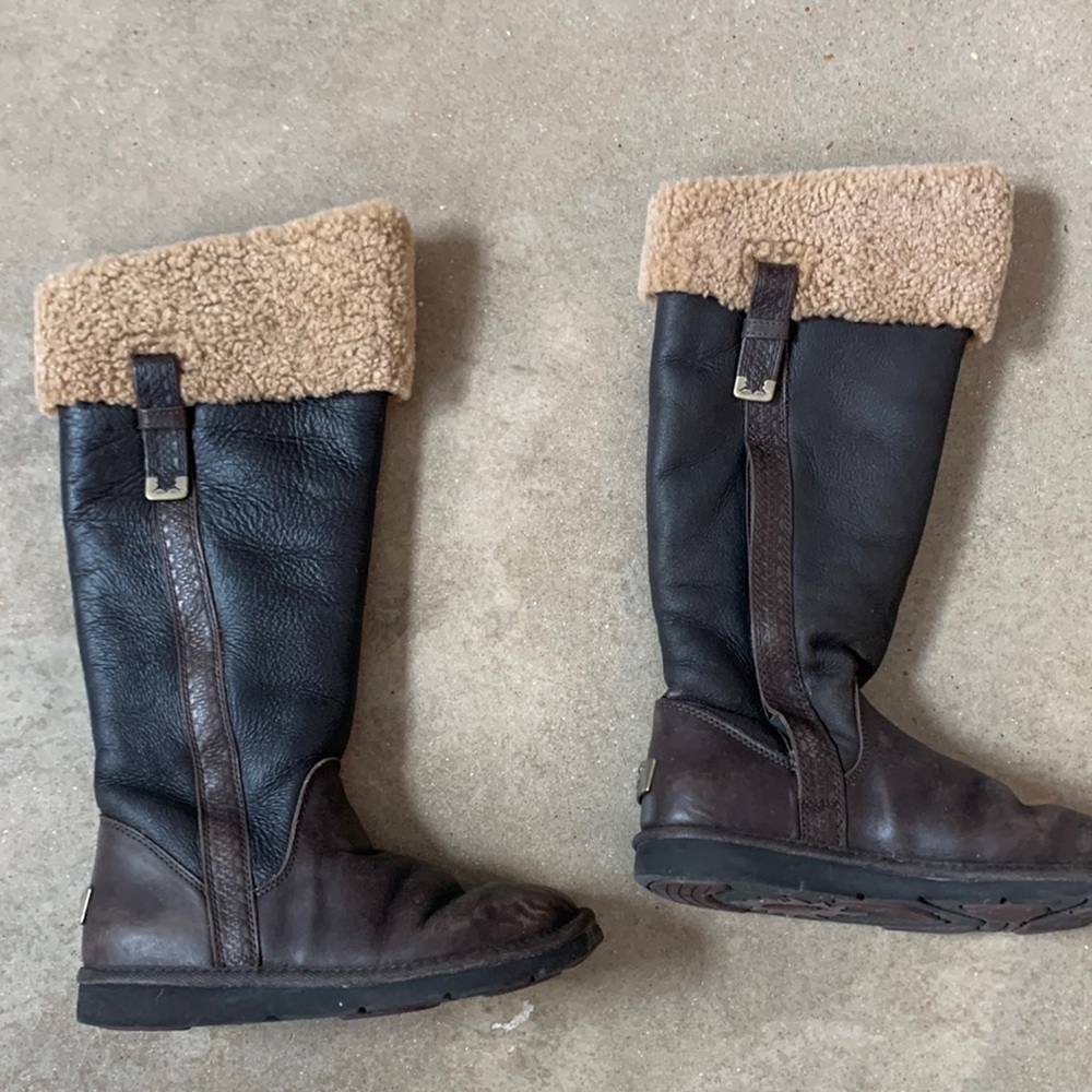 Ugg knee high brown boots